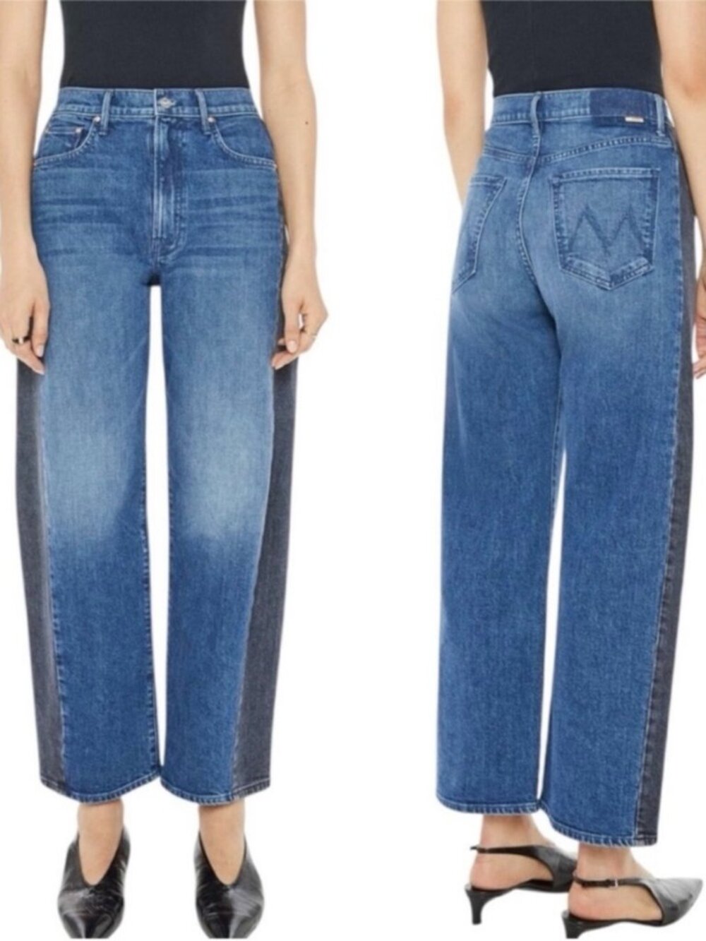 MOTHER Jeans Superior The Half-Pipe Flood High Waist Barrel Leg Jeans Women's 27